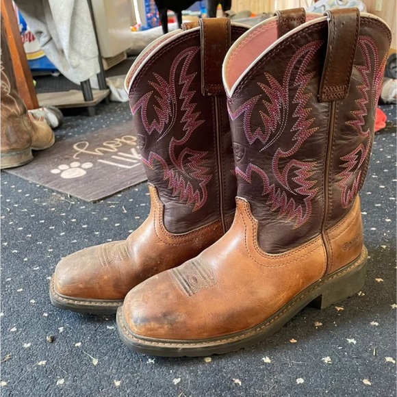 Ariat Shoes - Ariat Women Brown Western Steeltoe Boots